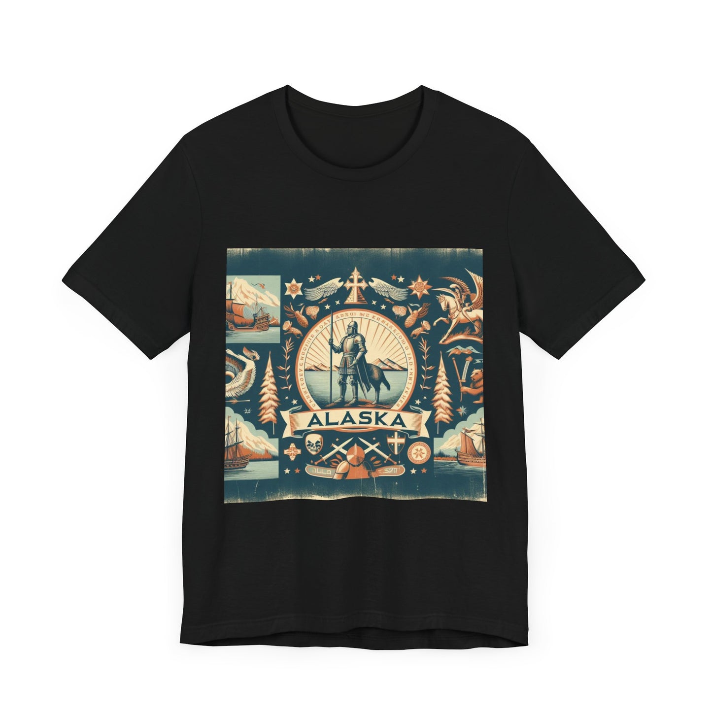 Alaska Vintage Christian Crusader - Unisex Jersey Tee - USA - 100% Charity Benefit - The God Vote Collection by Chris Rabalais