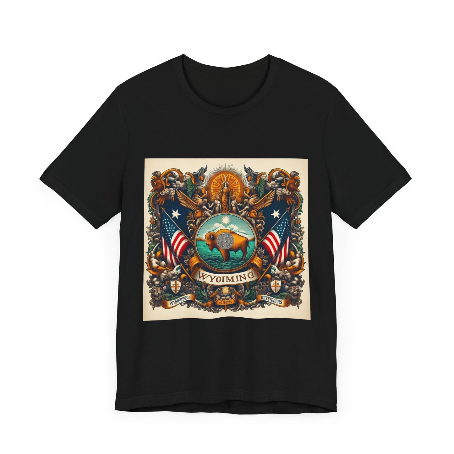 Wyoming Vintage Christian Crusader - Unisex Jersey Tee - USA - 100% Charity Benefit - The God Vote Collection by Chris Rabalais