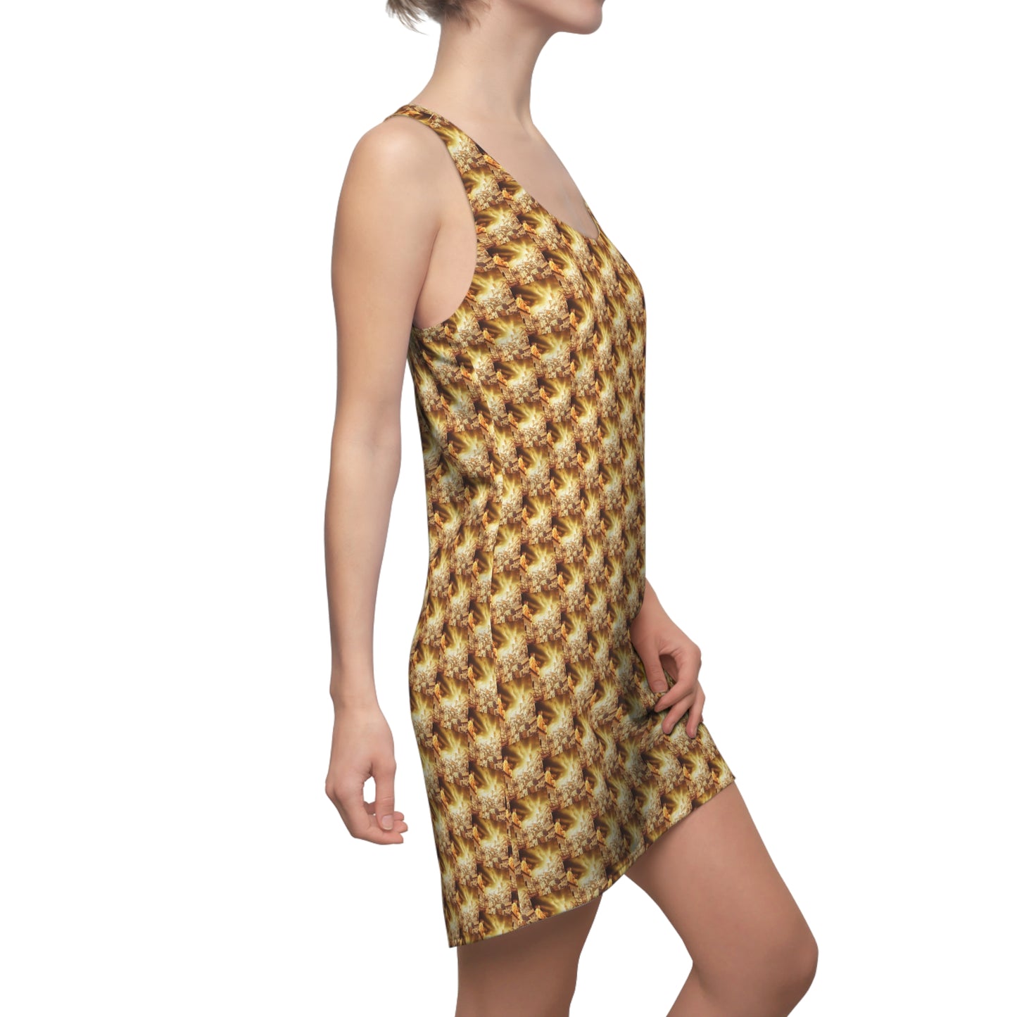AImagination Women's Cut & Sew Racerback Dress (USA) - "The Golden Kingdom" - The God Ball Originals by Chris Rabalais (2024)