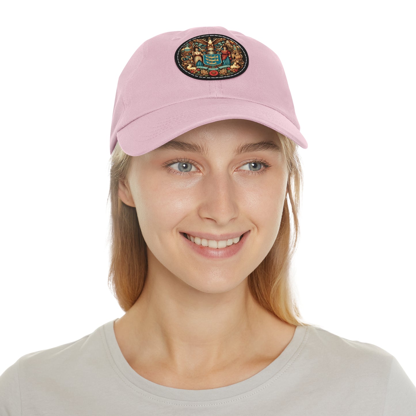 New Jersey Vintage Christian Crusader Campaign Hat - Chino Twill Leather Logo - 100% Charity - The God Vote Collection by Chris Rabalais
