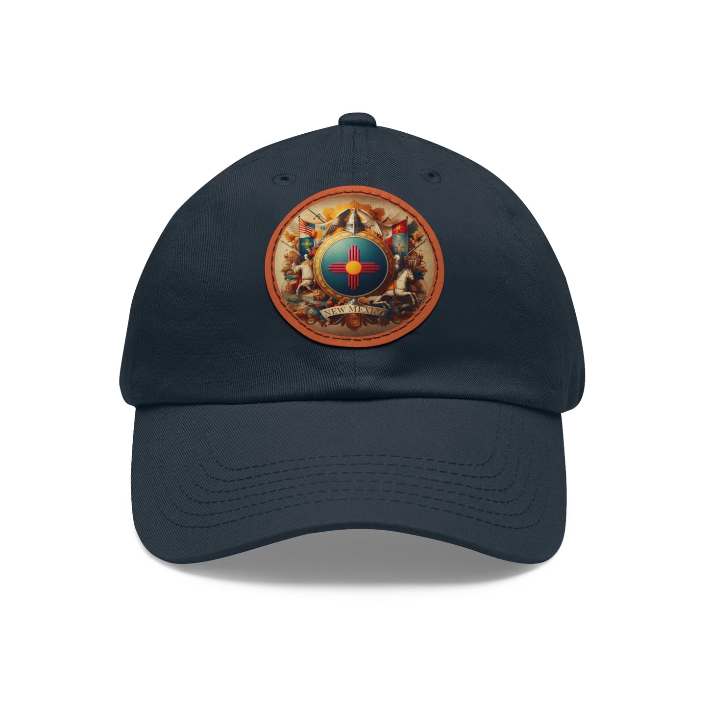 New Mexico Vintage Christian Crusader Campaign Hat - Chino Twill Leather Logo - 100% Charity - The God Vote Collection by Chris Rabalais