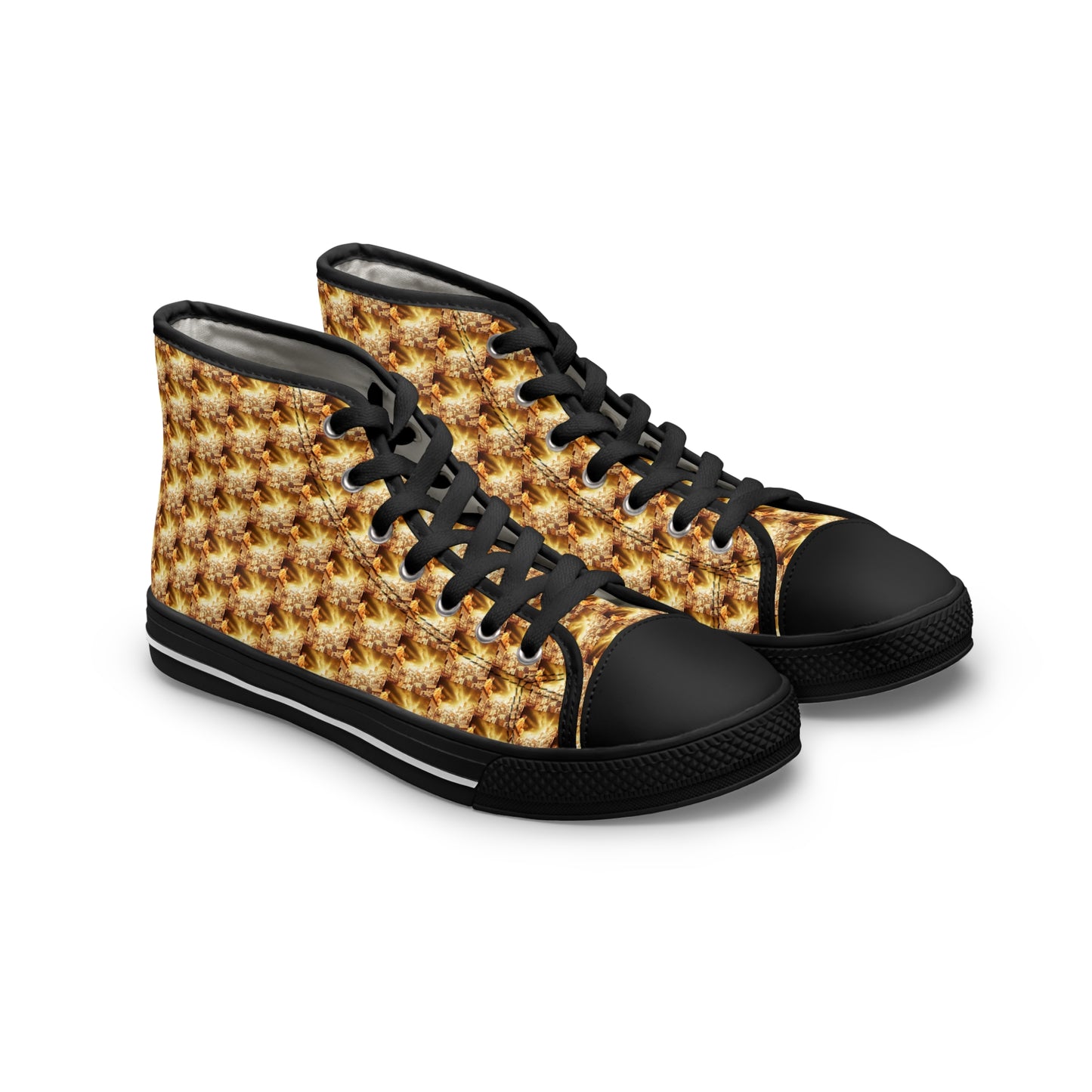 AImagination Collection Women's High Top Sneakers - "The Golden Kingdom" - The God Ball Originals by Chris Rabalais (2024)