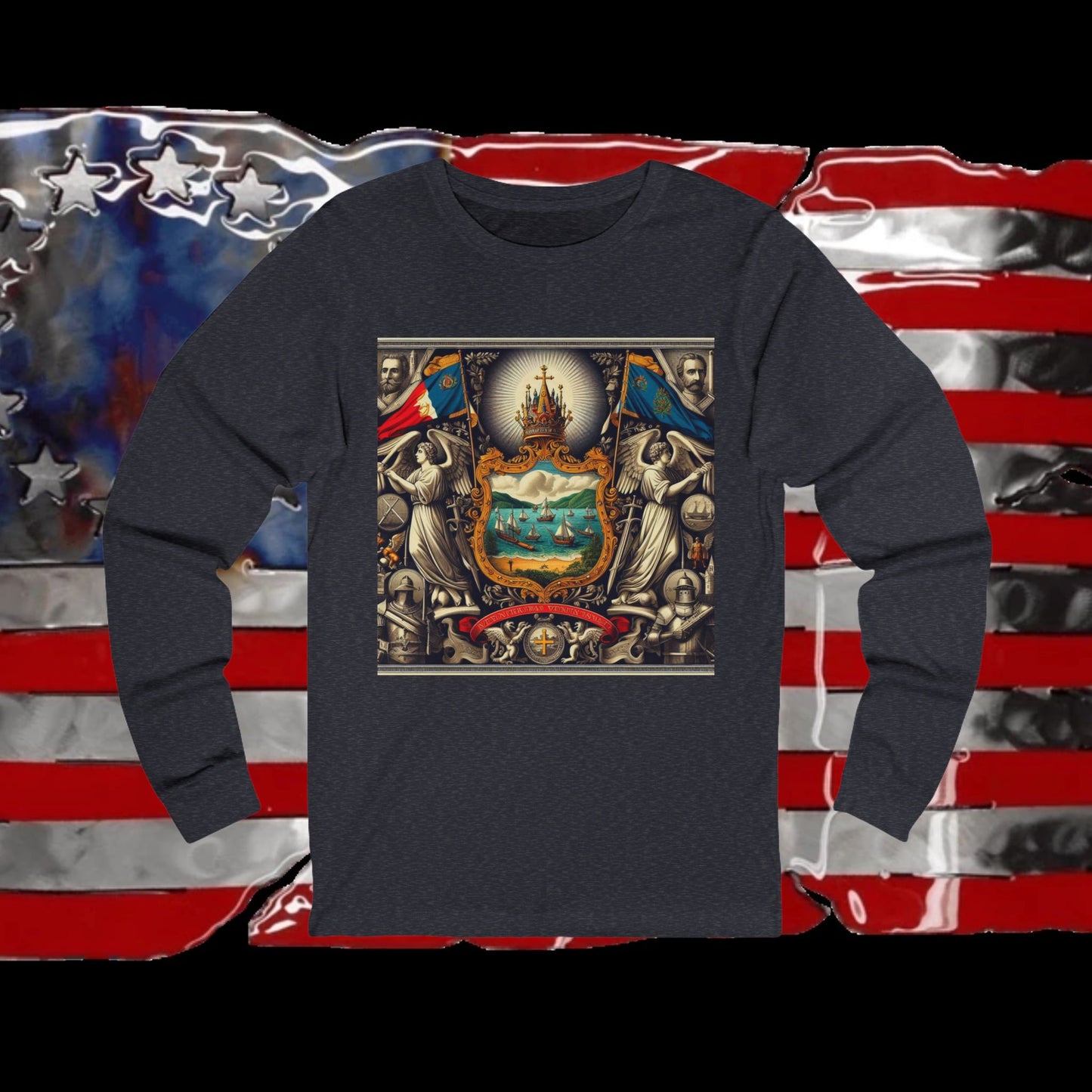 Vermont Vintage Christian Crusader - Premium Unisex Long Sleeve Jersey Tee - 100% Charity - The God Vote Collection by Chris Rabalais
