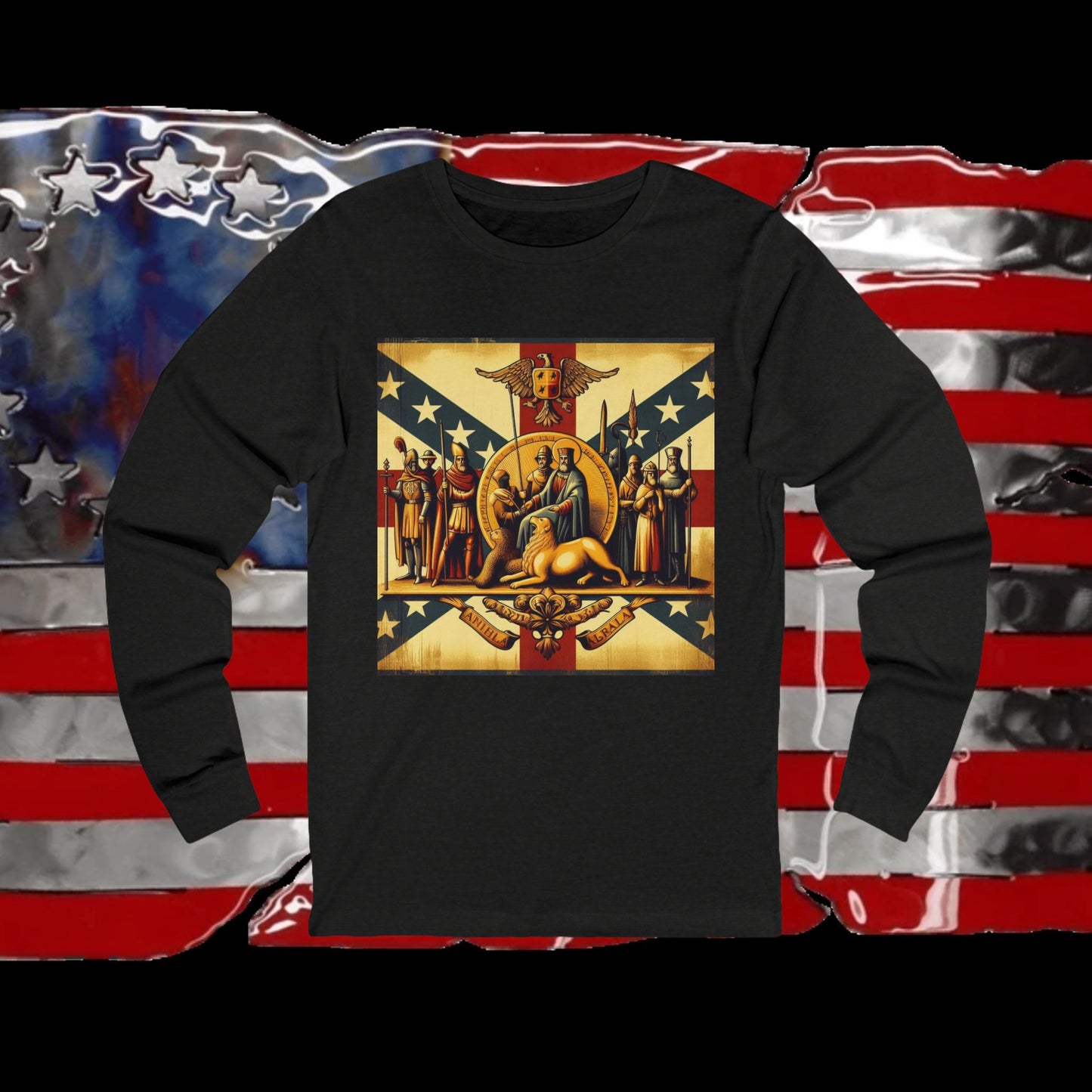 Alabama Vintage Christian Crusader - Premium Unisex Long Sleeve Jersey Tee - 100% Charity - The God Vote Collection by Chris Rabalais
