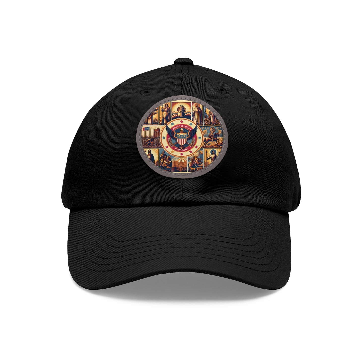 Minnesota Vintage Christian Crusader Campaign Hat - Chino Twill Leather Logo - 100% Charity - The God Vote Collection by Chris Rabalais