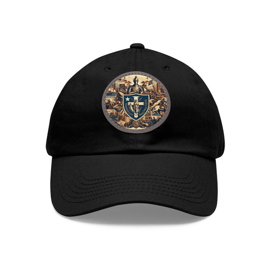 Massachusetts Vintage Christian Crusader Campaign Hat - Chino Twill Leather Logo - 100% Charity - The God Vote Collection by Chris Rabalais