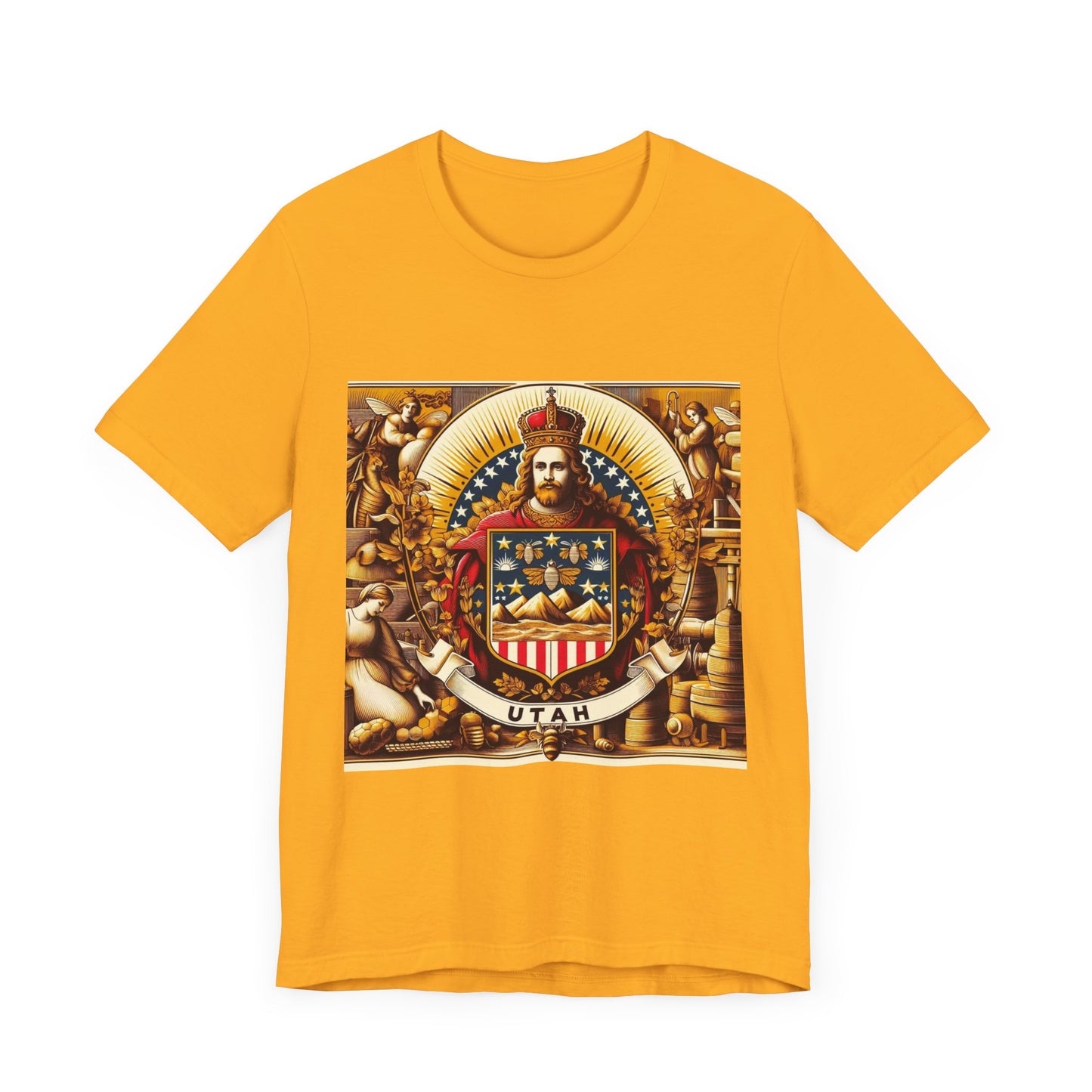 Utah Vintage Christian Crusader - Unisex Jersey Tee - USA - 100% Charity Benefit - The God Vote Collection by Chris Rabalais
