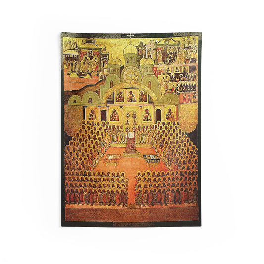 Holy Fathers of Seventh Ecumenical Council Byzantine Orthodox Icon Oct 15 Home Decor Tapestry Catholic Christian Bible Scripture Christ Gift