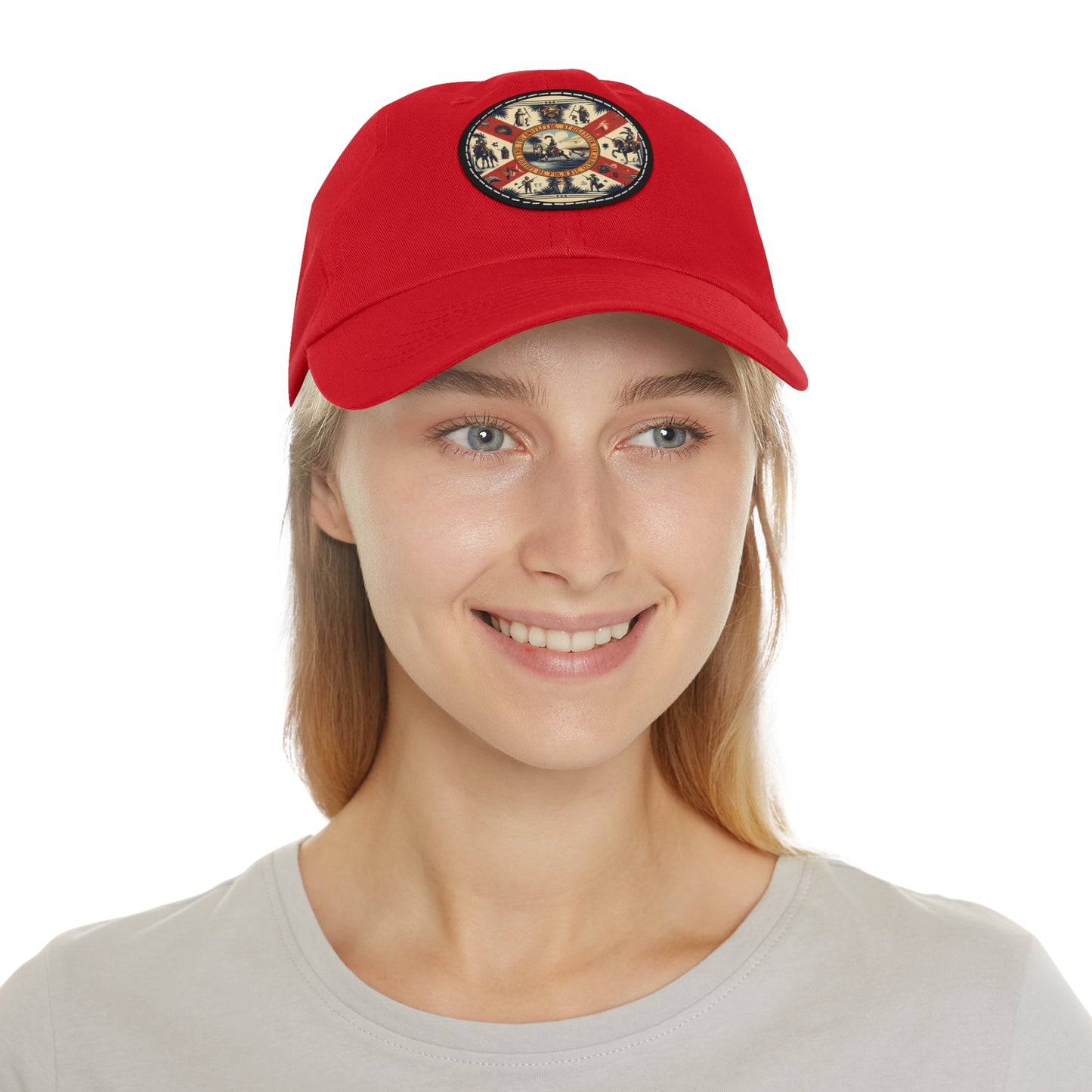 Florida Vintage Christian Crusader Campaign Hat - Chino Twill Leather Logo - 100% Charity - The God Vote Collection by Chris Rabalais