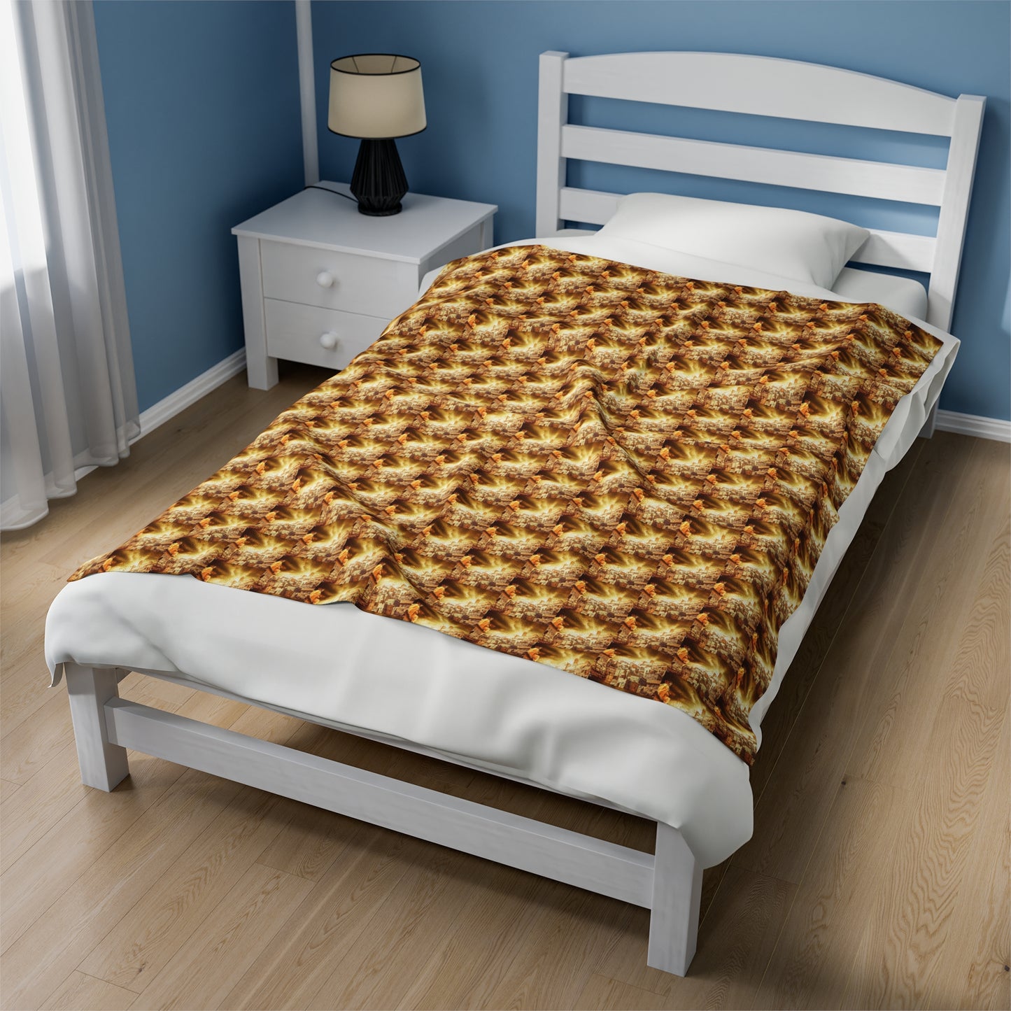 AImagination Collection Velveteen Plush Blanket - "The Golden Kingdom" - The God Ball Originals by Chris Rabalais (2024)