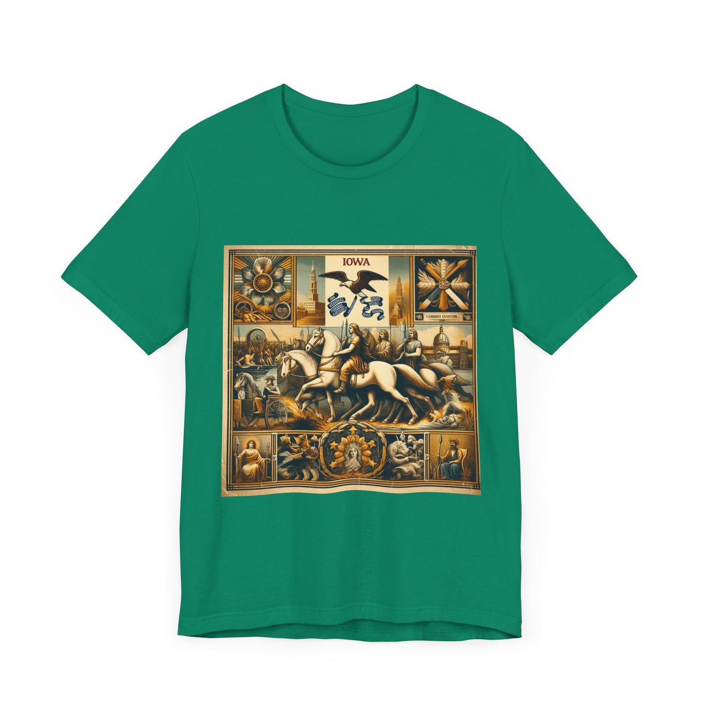 Iowa Vintage Christian Crusader - Unisex Jersey Tee - USA - 100% Charity Benefit - The God Vote Collection by Chris Rabalais