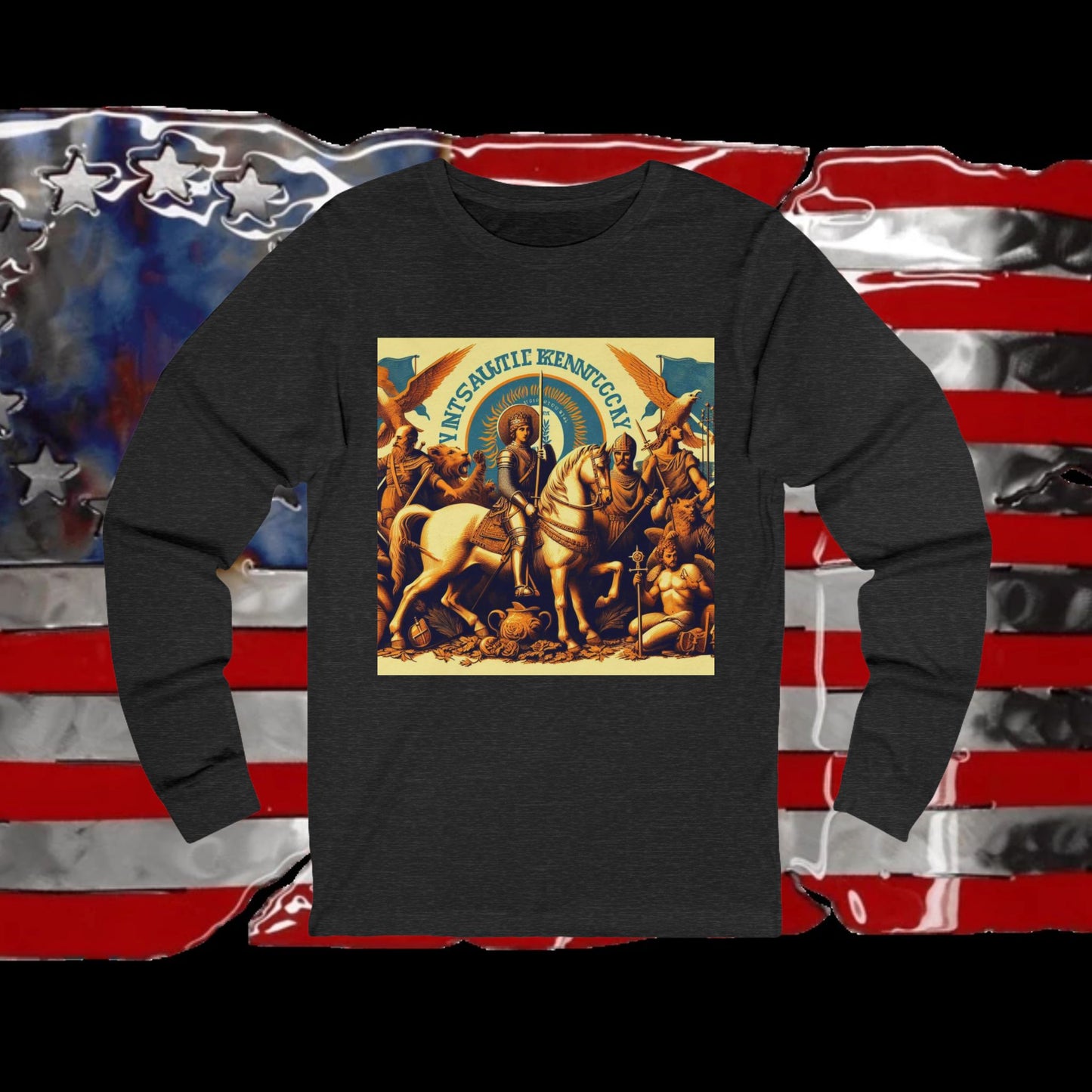Kentucky Vintage Christian Crusader - Premium Unisex Long Sleeve Jersey Tee - 100% Charity - The God Vote Collection by Chris Rabalais
