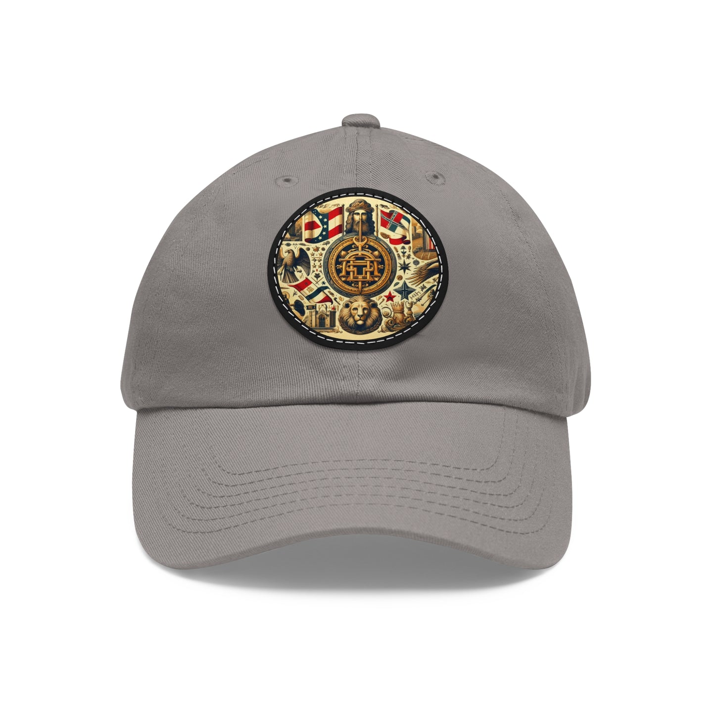 Georgia Vintage Christian Crusader Campaign Hat - Chino Twill Leather Logo - 100% Charity - The God Vote Collection by Chris Rabalais