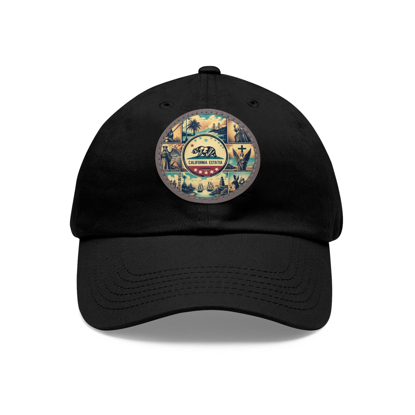 California Vintage Christian Crusader Campaign Hat - Chino Twill Leather Logo - 100% Charity - The God Vote Collection by Chris Rabalais