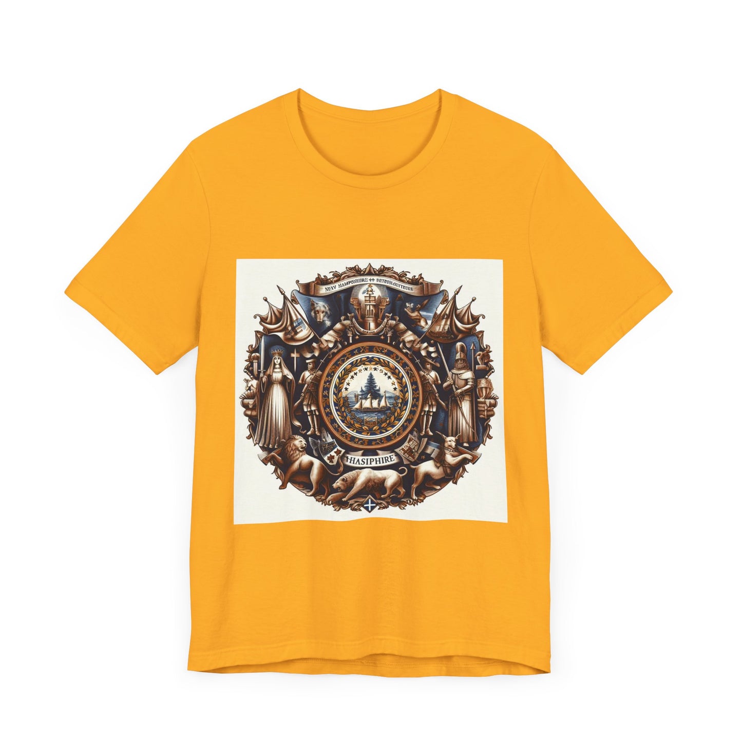 New Hampshire Vintage Christian Crusader - Unisex Jersey Tee - USA - 100% Charity Benefit - The God Vote Collection by Chris Rabalais