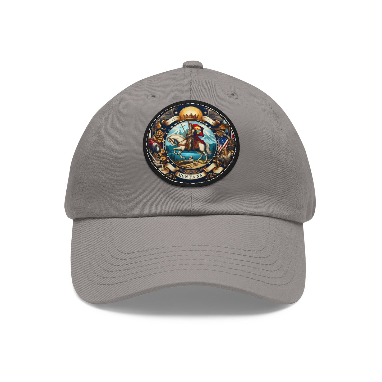 Montana Vintage Christian Crusader Campaign Hat - Chino Twill Leather Logo - 100% Charity - The God Vote Collection by Chris Rabalais