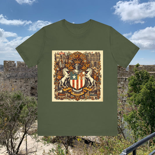 Puerto Rico Vintage Christian Crusader - Unisex Jersey Tee - USA - 100% Charity Benefit - The God Vote Collection by Chris Rabalais