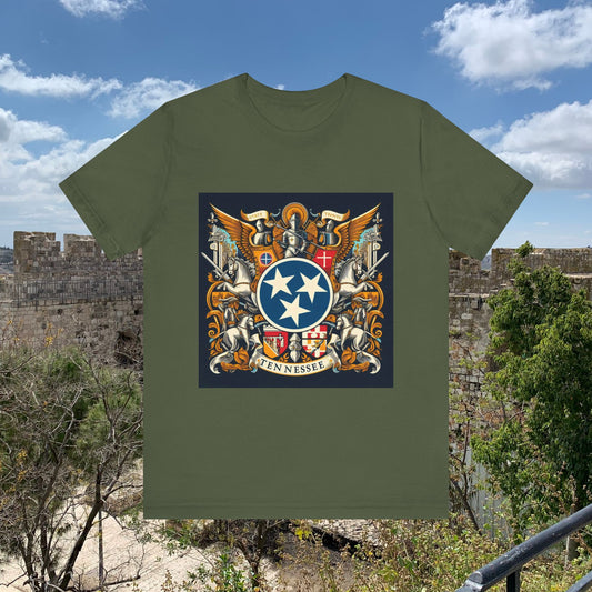 Tennessee Vintage Christian Crusader - Unisex Jersey Tee - USA - 100% Charity Benefit - The God Vote Collection by Chris Rabalais