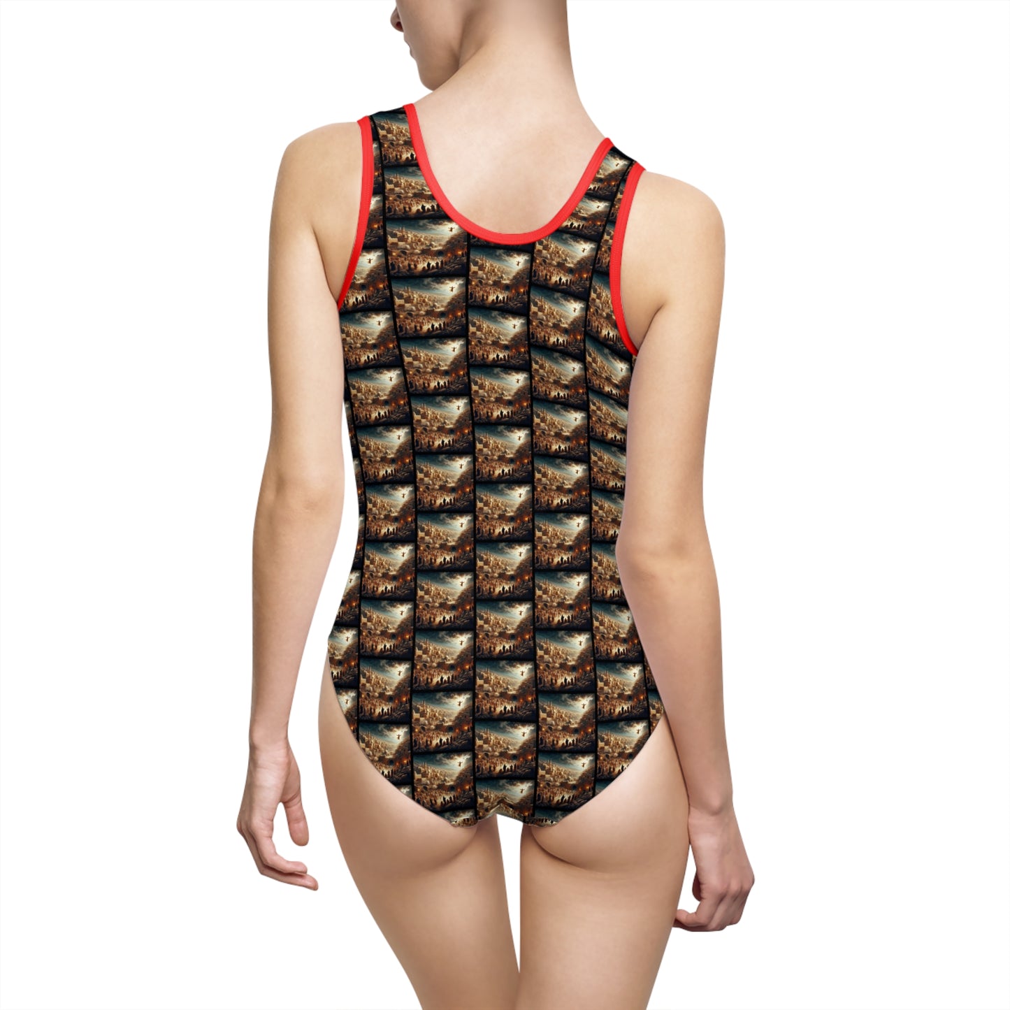 AImagination Rebirth Collection - Ladies Classic One-Piece Swimsuit (C) - The God Ball Originals by Chris Rabalais (2024)