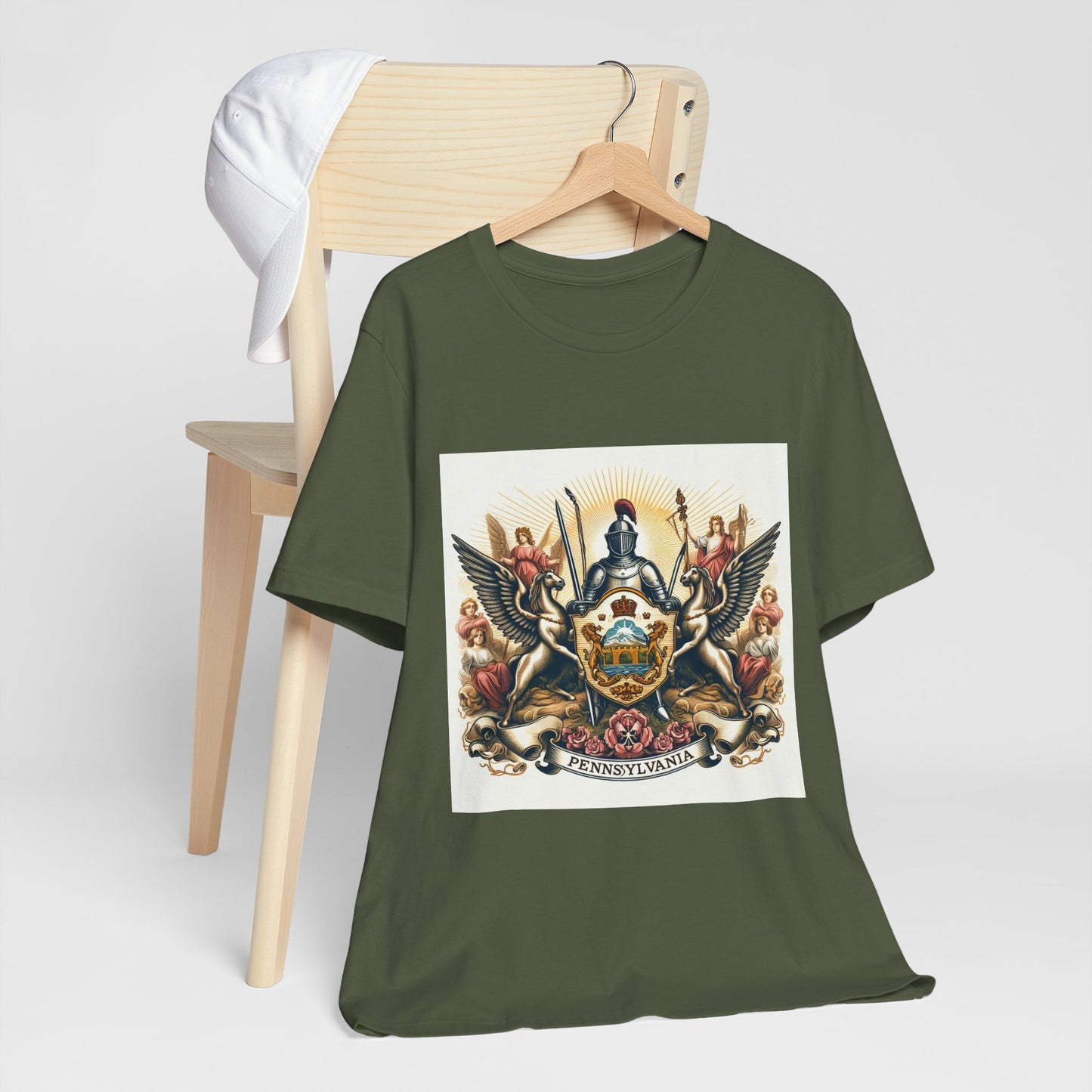 Pennsylvania Vintage Christian Crusader - Unisex Jersey Tee - USA - 100% Charity Benefit - The God Vote Collection by Chris Rabalais