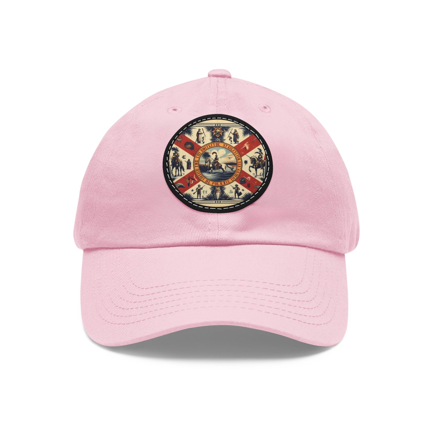 Florida Vintage Christian Crusader Campaign Hat - Chino Twill Leather Logo - 100% Charity - The God Vote Collection by Chris Rabalais