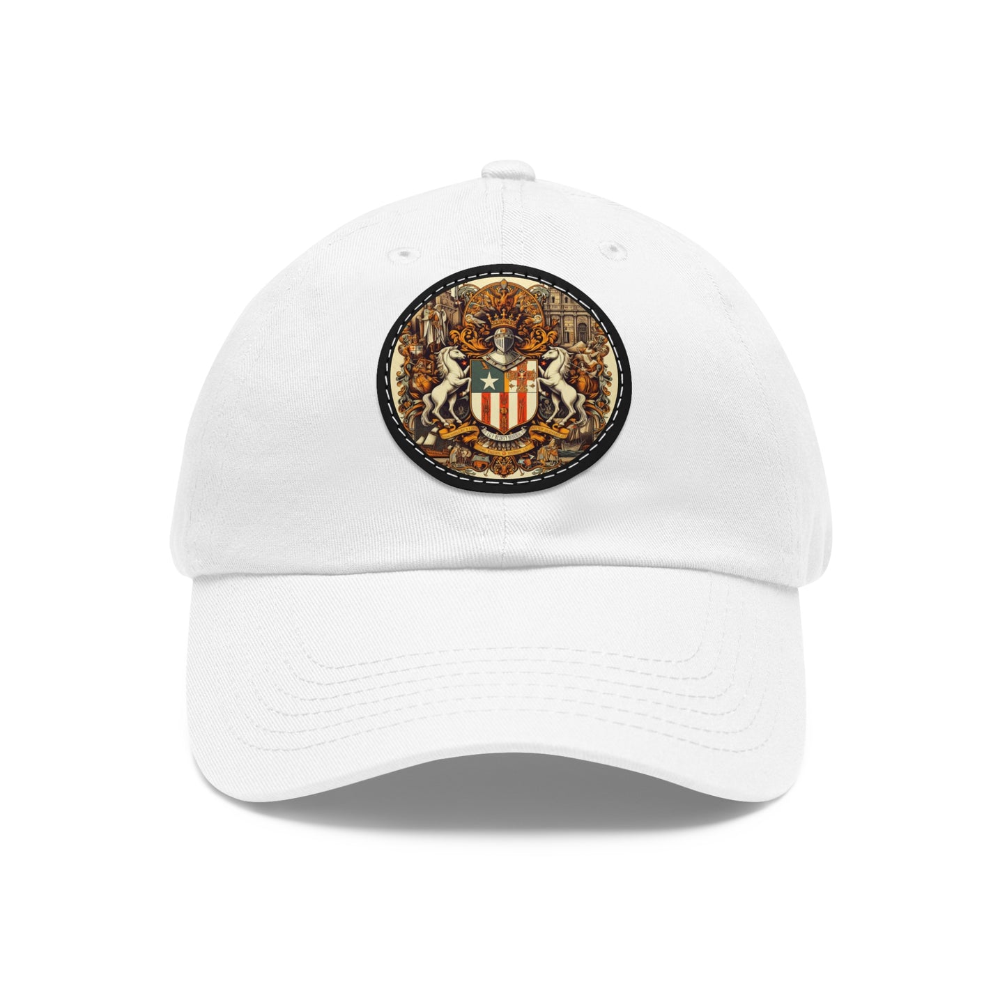 Puerto Rico Vintage Christian Crusader Campaign Hat - Chino Twill Leather Logo - 100% Charity - The God Vote Collection by Chris Rabalais