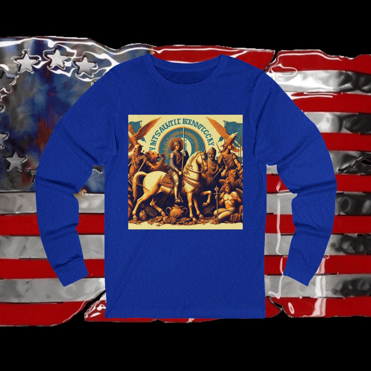 Kentucky Vintage Christian Crusader - Premium Unisex Long Sleeve Jersey Tee - 100% Charity - The God Vote Collection by Chris Rabalais