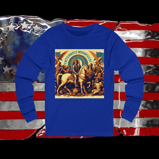 Kentucky Vintage Christian Crusader - Premium Unisex Long Sleeve Jersey Tee - 100% Charity - The God Vote Collection by Chris Rabalais