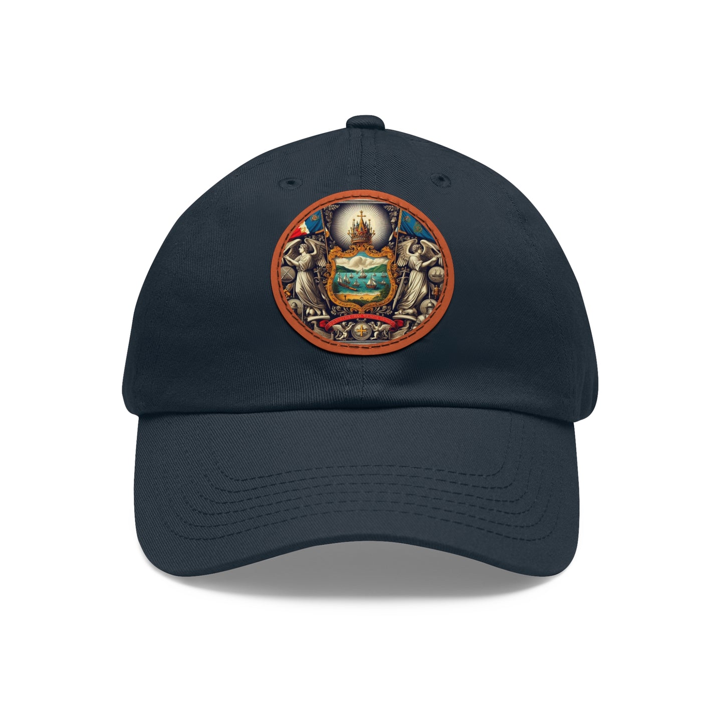 Vermont Vintage Christian Crusader Campaign Hat - Chino Twill Leather Logo - 100% Charity - The God Vote Collection by Chris Rabalais