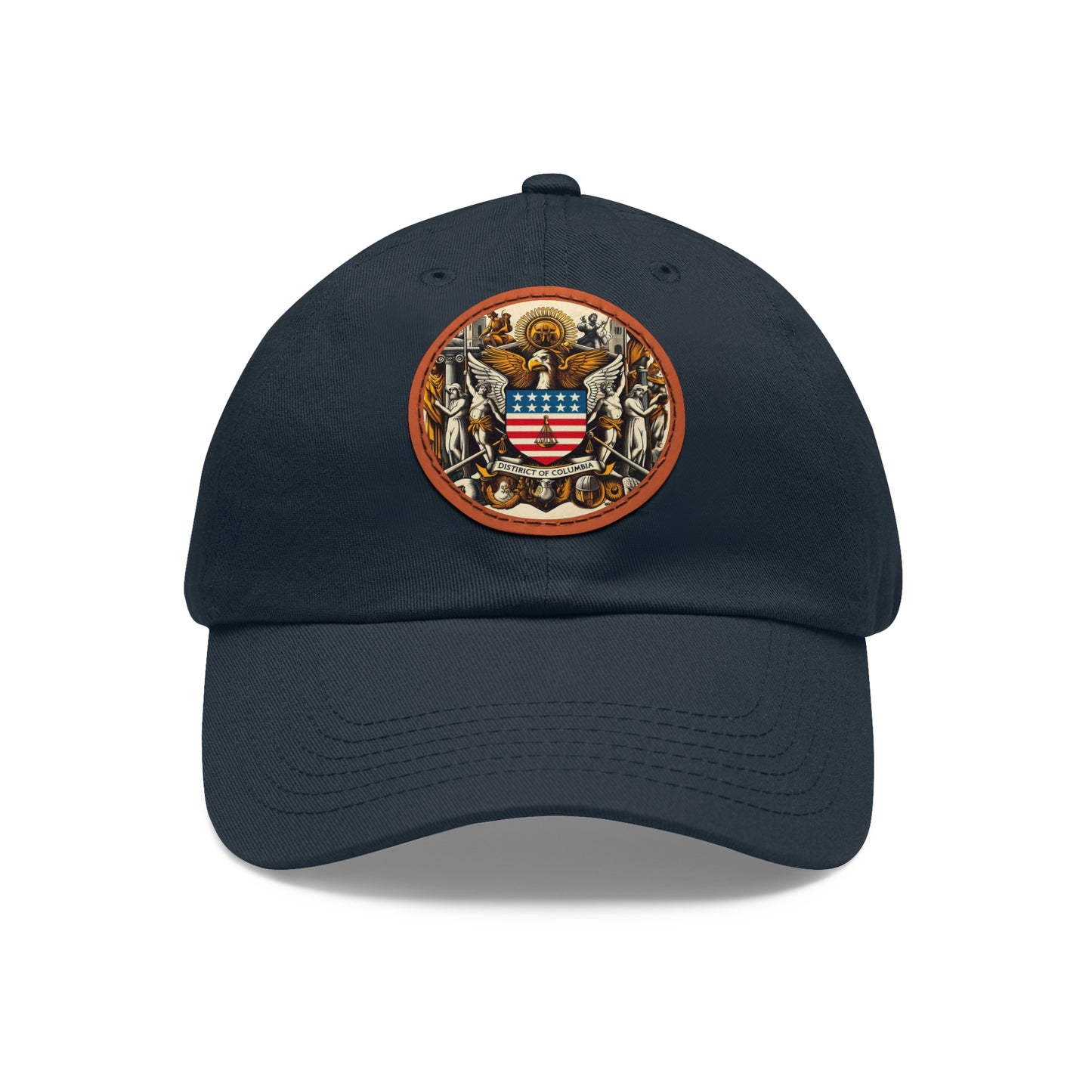 Washington DC Vintage Christian Crusader Campaign Hat - Chino Twill Leather Logo - 100% Charity - The God Vote Collection by Chris Rabalais