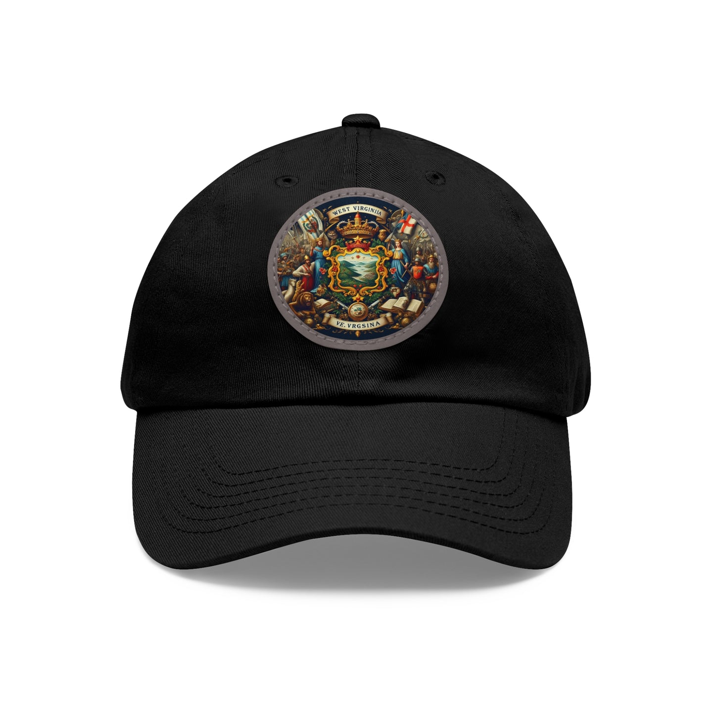 West Virginia Vintage Christian Crusader Campaign Hat - Chino Twill Leather Logo - 100% Charity - The God Vote Collection by Chris Rabalais