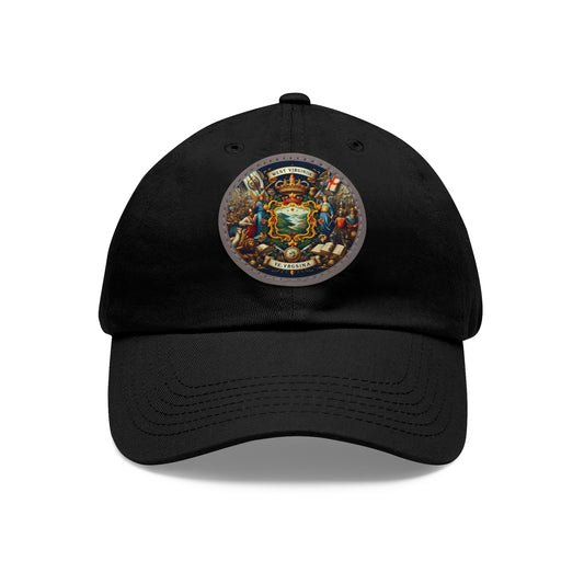 West Virginia Vintage Christian Crusader Campaign Hat - Chino Twill Leather Logo - 100% Charity - The God Vote Collection by Chris Rabalais