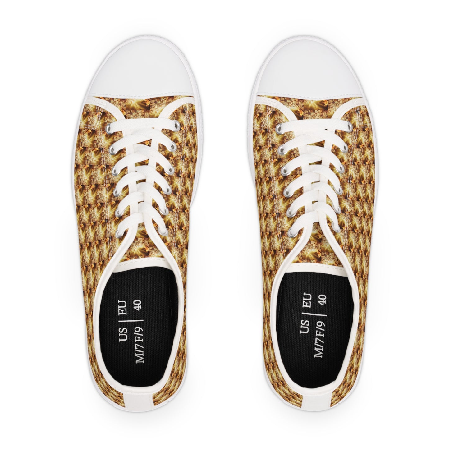 AImagination Collection Women's Low Top Sneakers - "The Golden Kingdom" - The God Ball Originals by Chris Rabalais (2024)