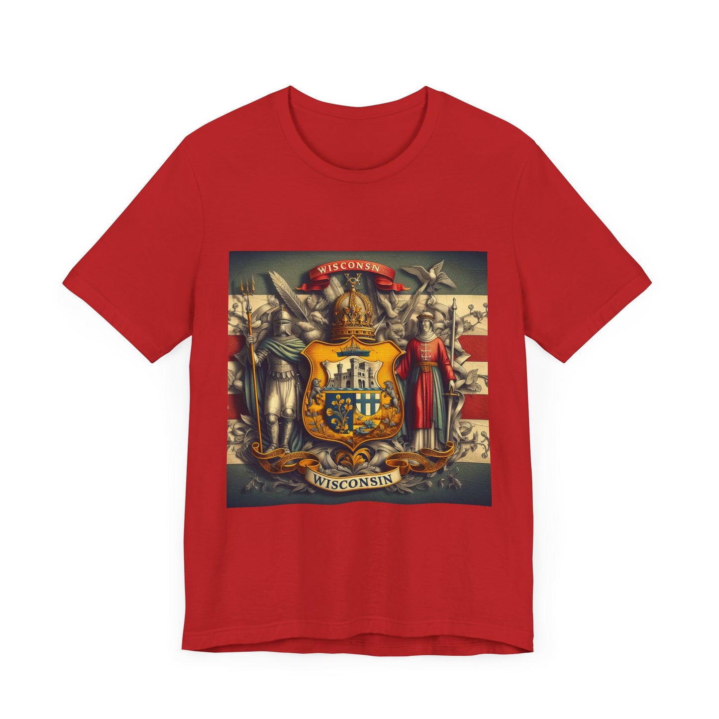 Wisconsin Vintage Christian Crusader - Unisex Jersey Tee - USA - 100% Charity Benefit - The God Vote Collection by Chris Rabalais