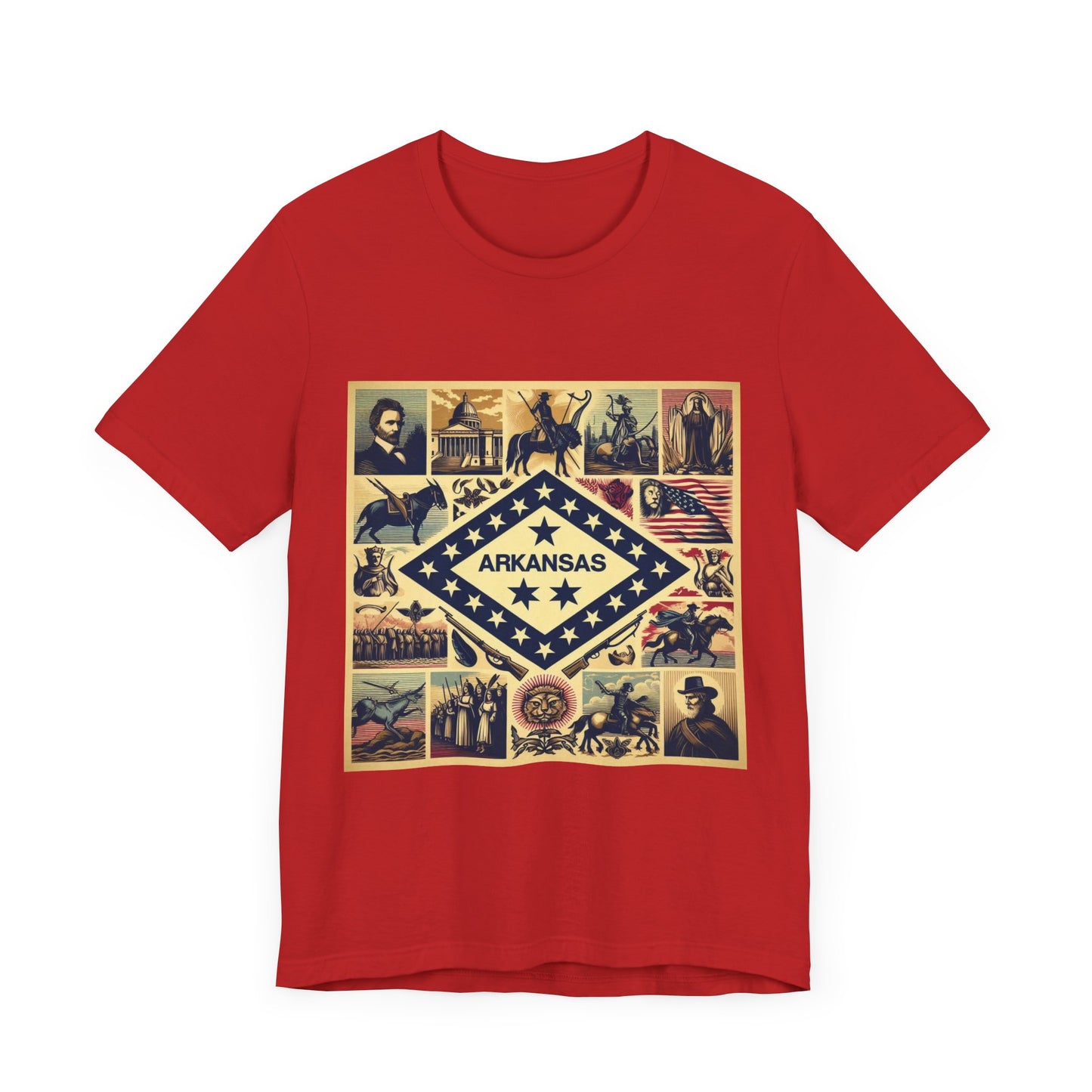 Arkansas Vintage Christian Crusader - Unisex Jersey Tee - USA - 100% Charity Benefit - The God Vote Collection by Chris Rabalais