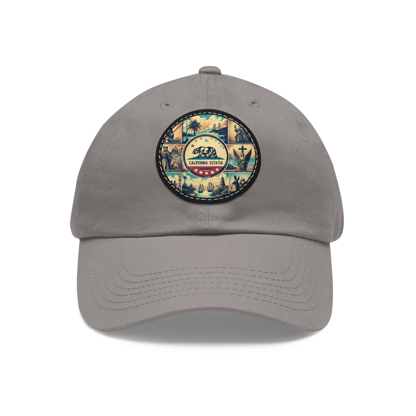 California Vintage Christian Crusader Campaign Hat - Chino Twill Leather Logo - 100% Charity - The God Vote Collection by Chris Rabalais