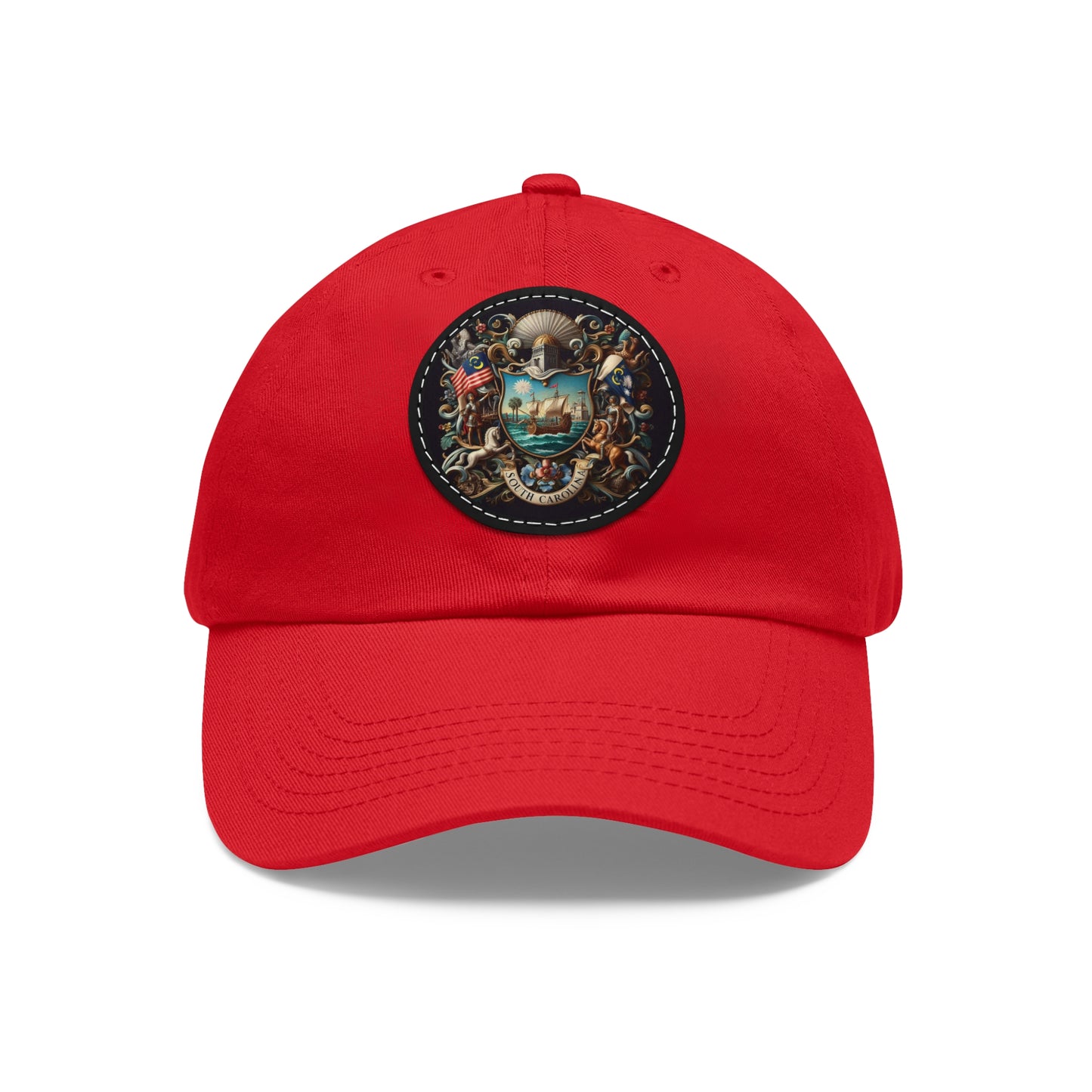 South Carolina Vintage Christian Crusader Campaign Hat - Chino Twill Leather Logo - 100% Charity - The God Vote Collection by Chris Rabalais