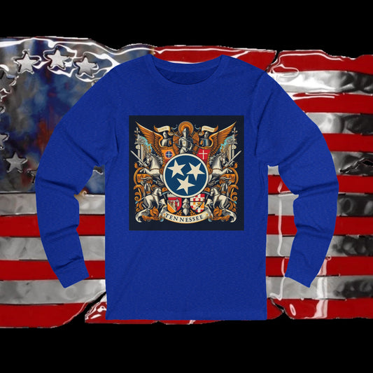Tennessee Vintage Christian Crusader - Unisex Premium Long Sleeve Jersey Tee - 100% Charity - The God Vote Collection by Chris Rabalais