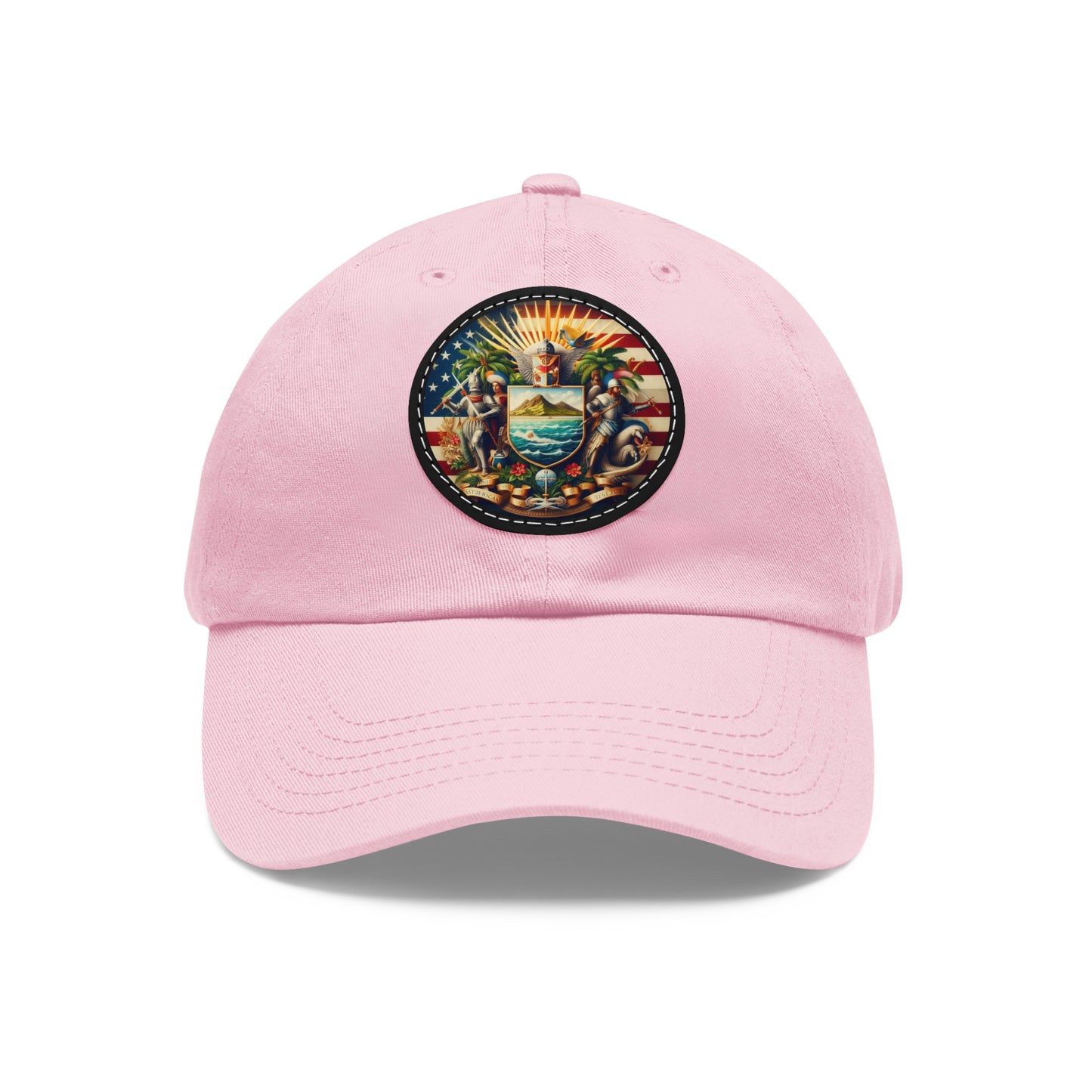 American Samoa Vintage Christian Crusader Campaign Hat - Chino Twill Leather Logo - 100% Charity - The God Vote Collection by Chris Rabalais