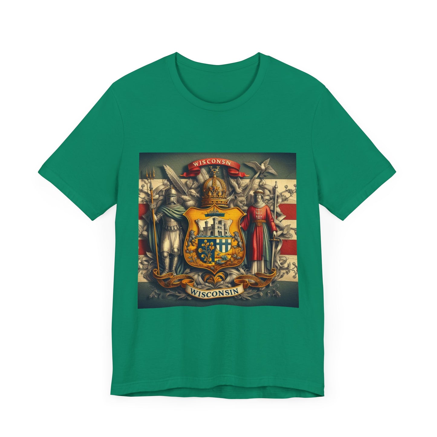 Wisconsin Vintage Christian Crusader - Unisex Jersey Tee - USA - 100% Charity Benefit - The God Vote Collection by Chris Rabalais