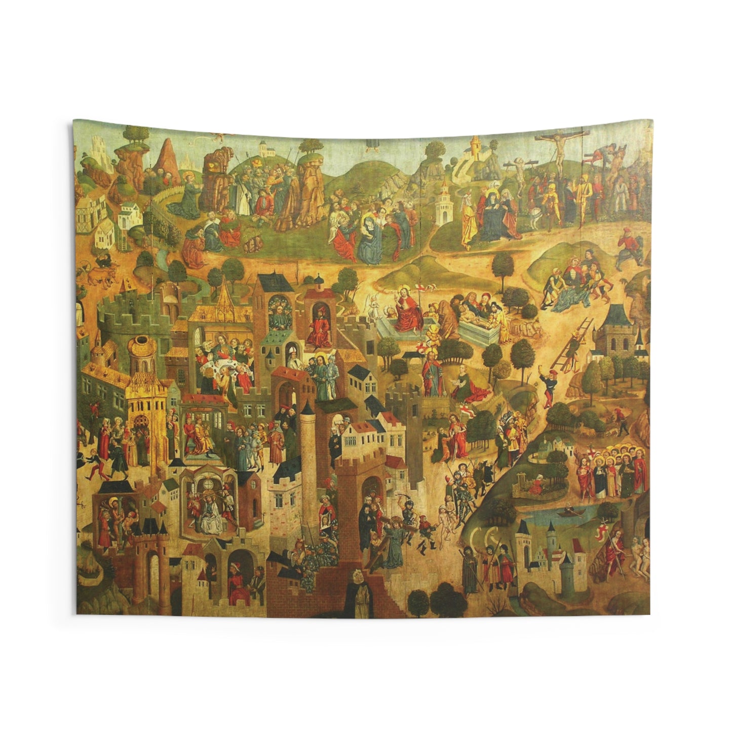 Passion of the Christ Panel Painting Church of Saint James 1480 Oil on Wood Tapestry Orthodox Catholic Christian Bible Scripture Christ Gift