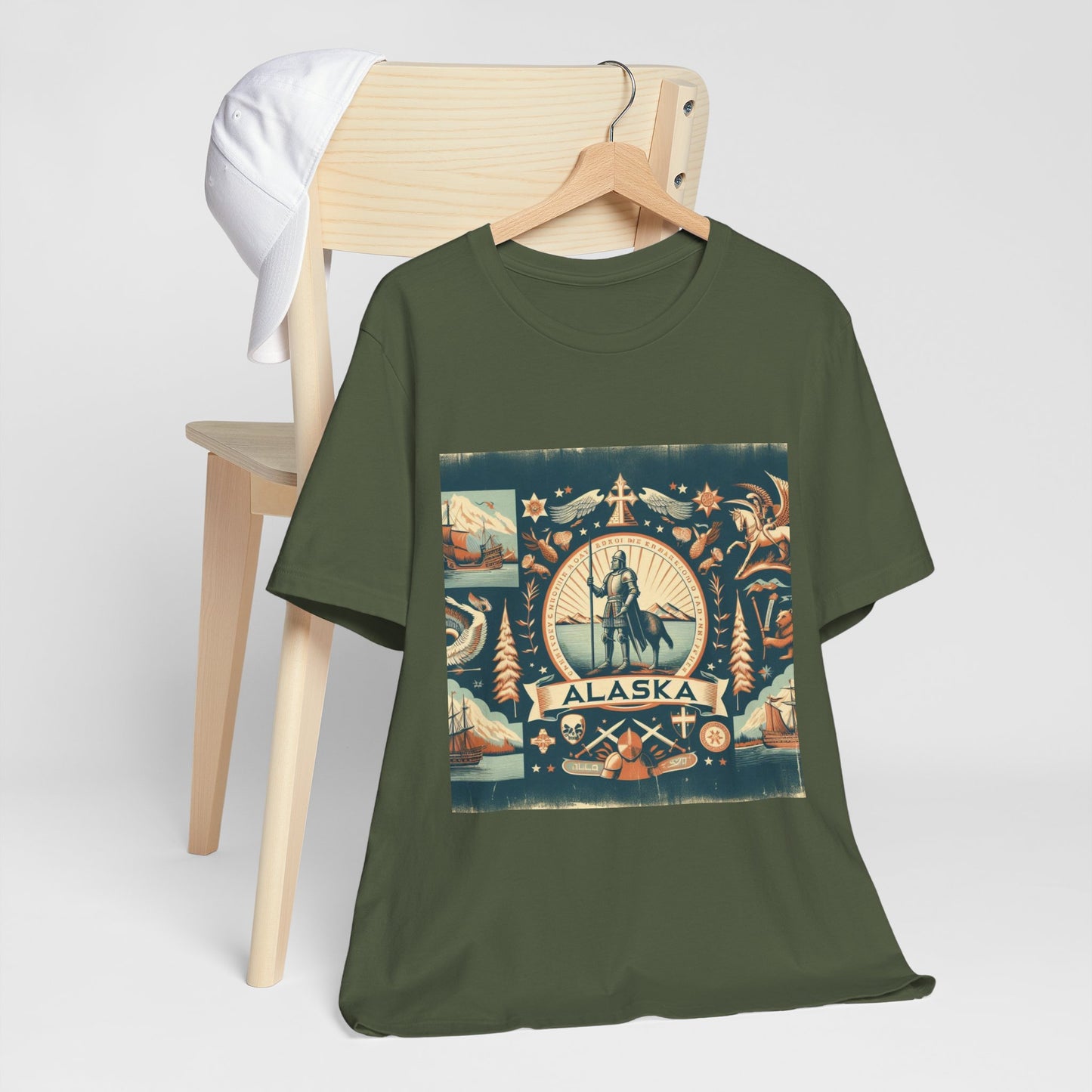 Alaska Vintage Christian Crusader - Unisex Jersey Tee - USA - 100% Charity Benefit - The God Vote Collection by Chris Rabalais