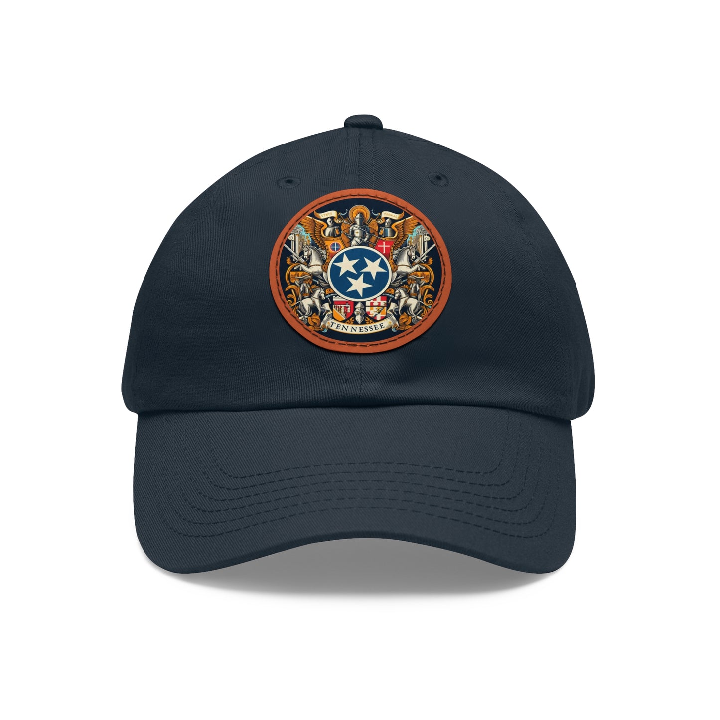 Tenneessee Vintage Christian Crusader Campaign Hat - Chino Twill Leather Logo - 100% Charity - The God Vote Collection by Chris Rabalais