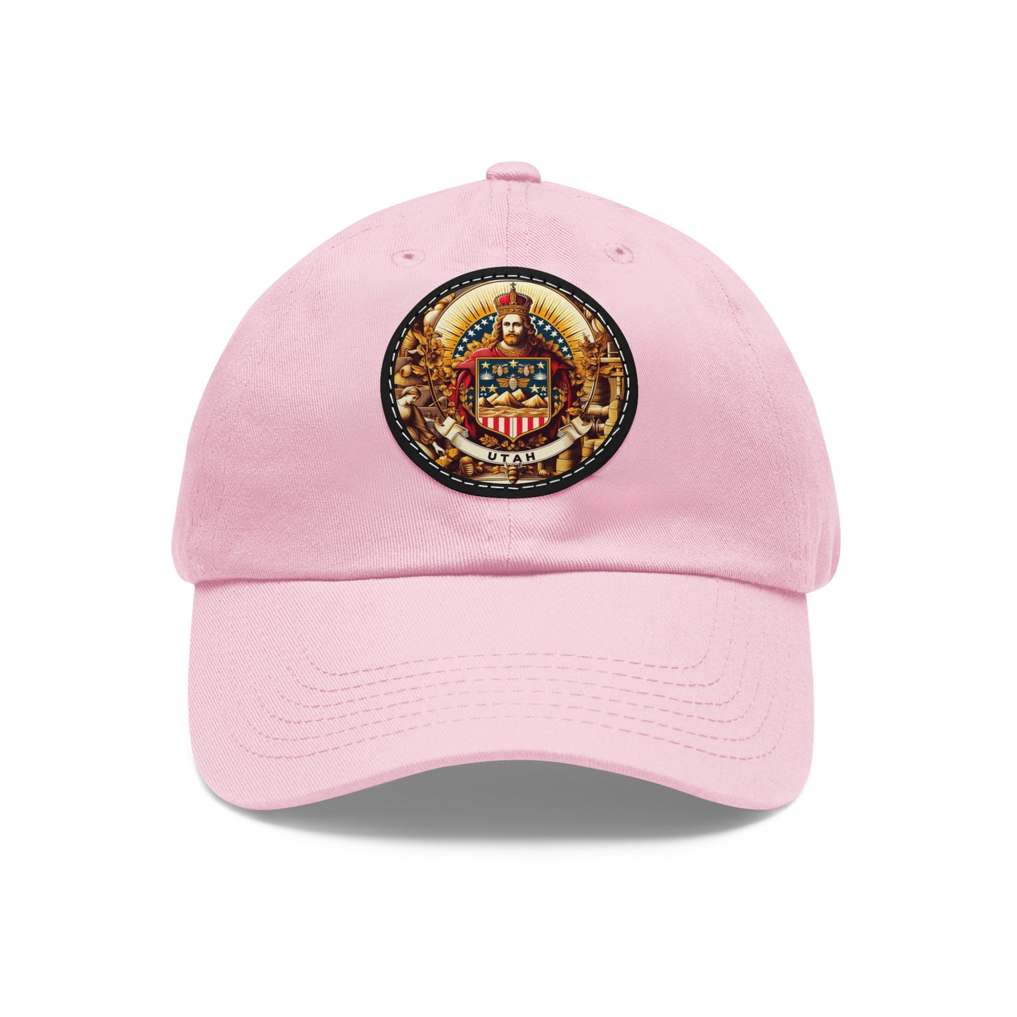 Utah Vintage Christian Crusader Campaign Hat - Chino Twill Leather Logo - 100% Charity - The God Vote Collection by Chris Rabalais