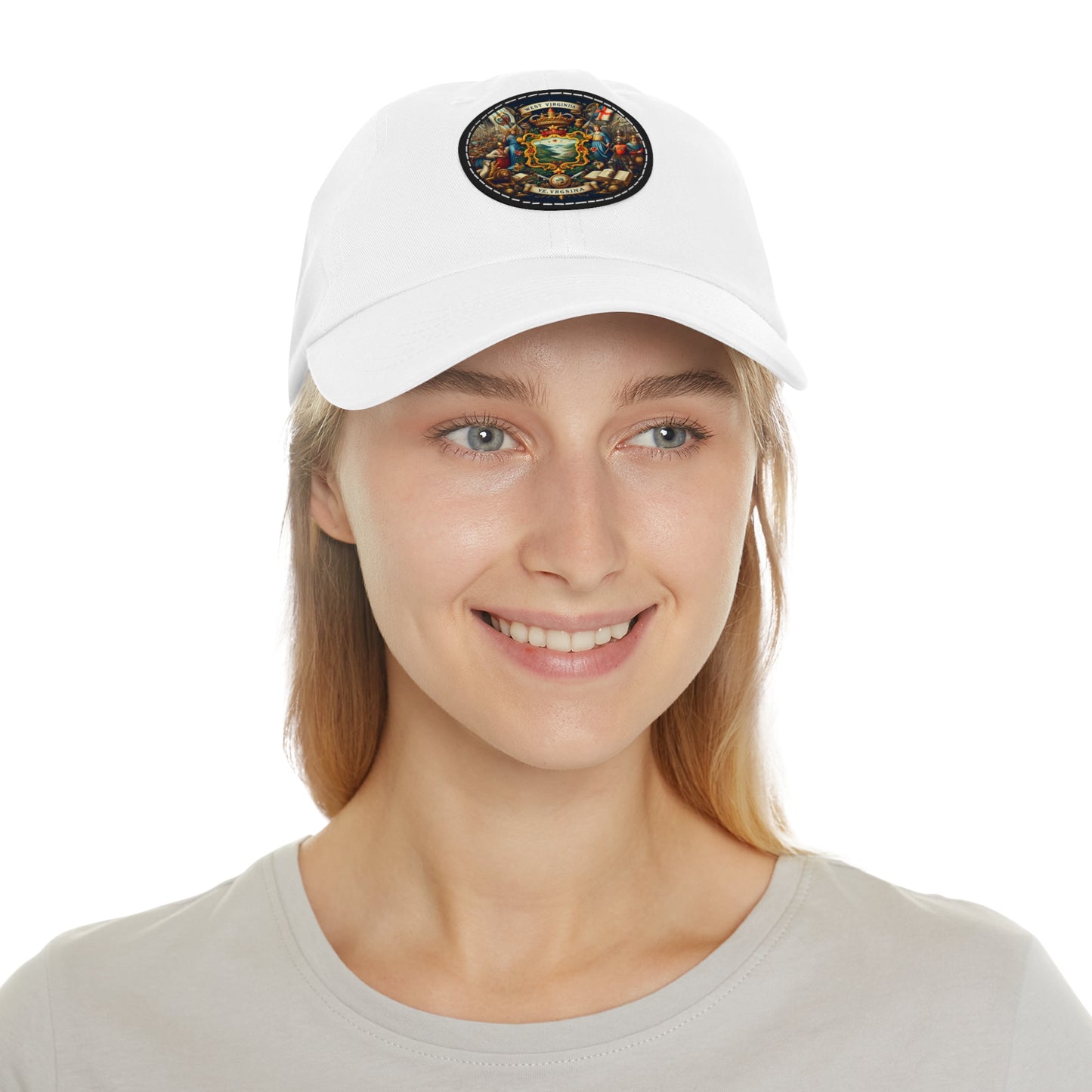 West Virginia Vintage Christian Crusader Campaign Hat - Chino Twill Leather Logo - 100% Charity - The God Vote Collection by Chris Rabalais