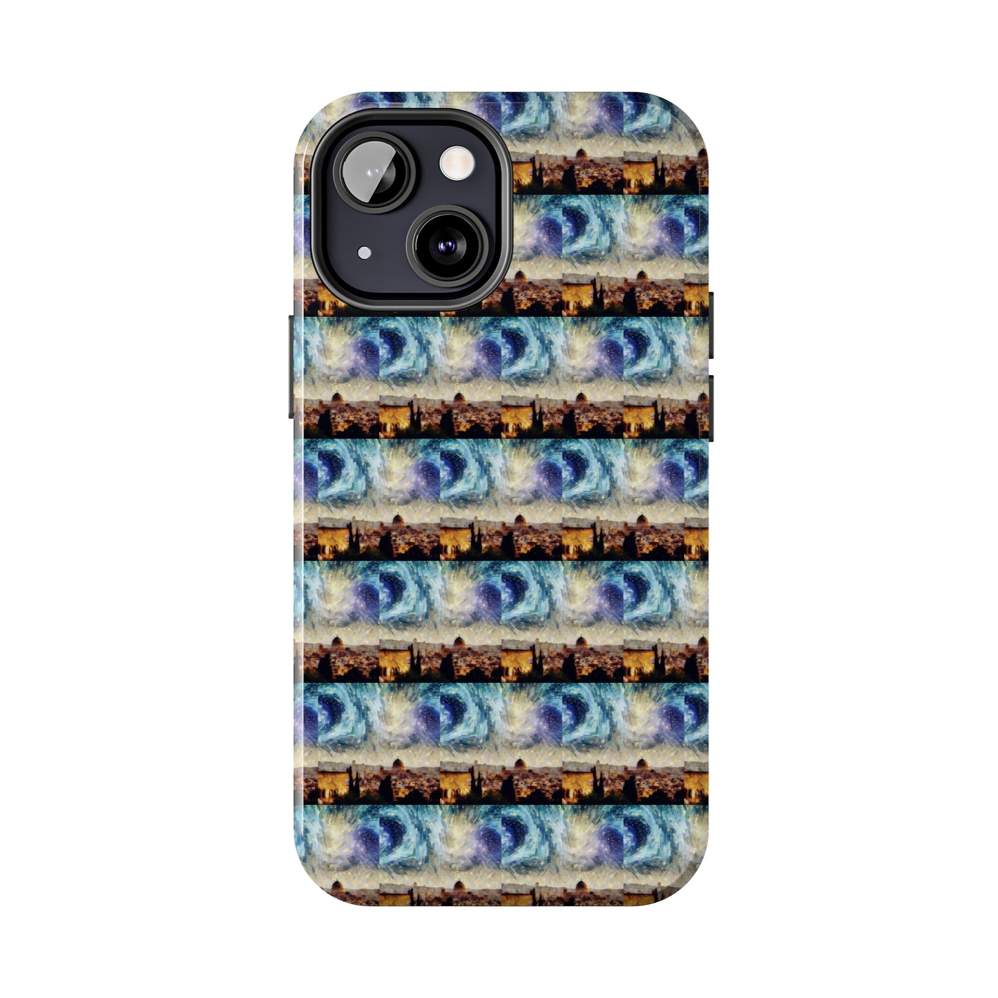 AImagination Collection iPhone Tough Case - "Starry Jerusalem" - The God Ball Originals by Chris Rabalais (2024)