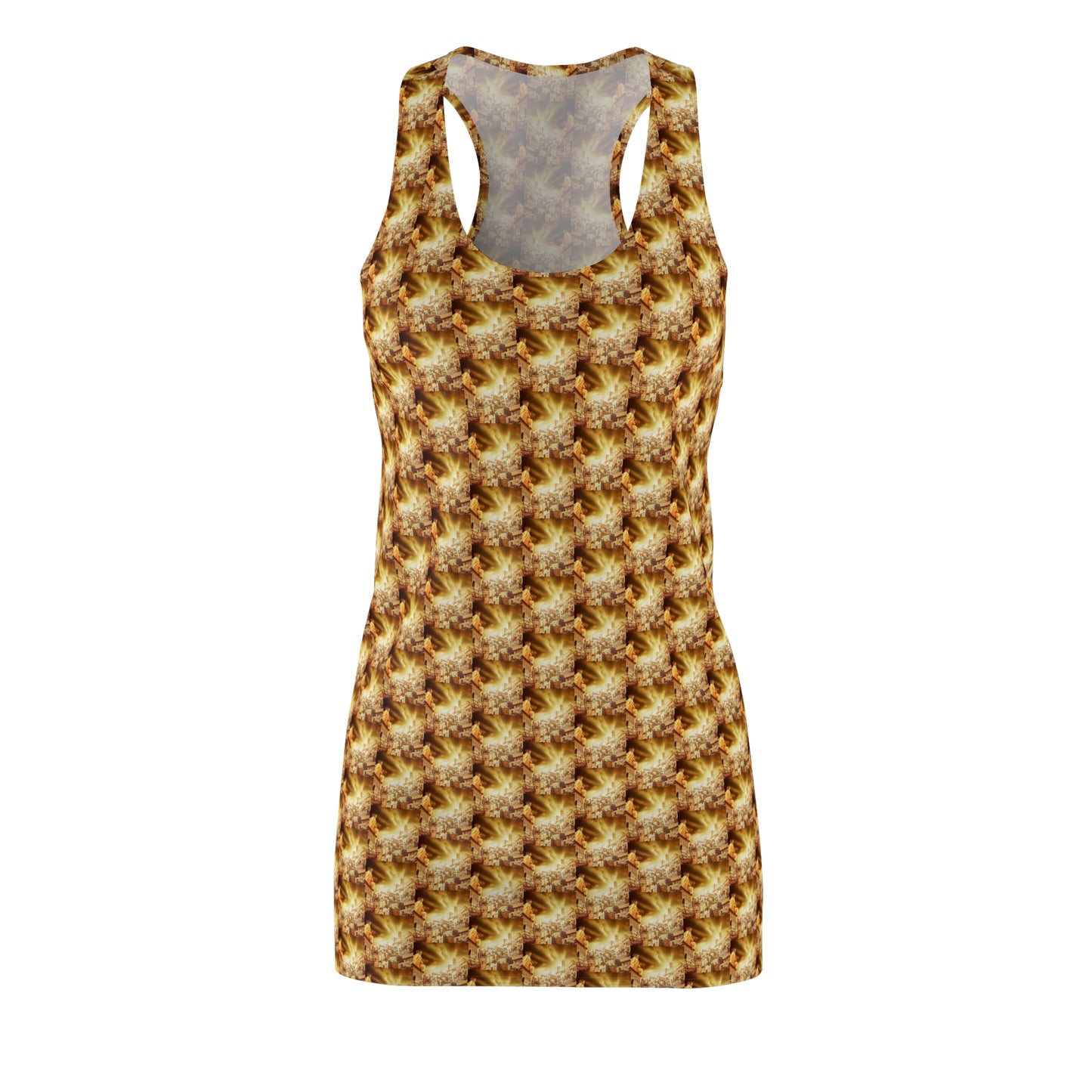 AImagination Women's Cut & Sew Racerback Dress (USA) - "The Golden Kingdom" - The God Ball Originals by Chris Rabalais (2024)