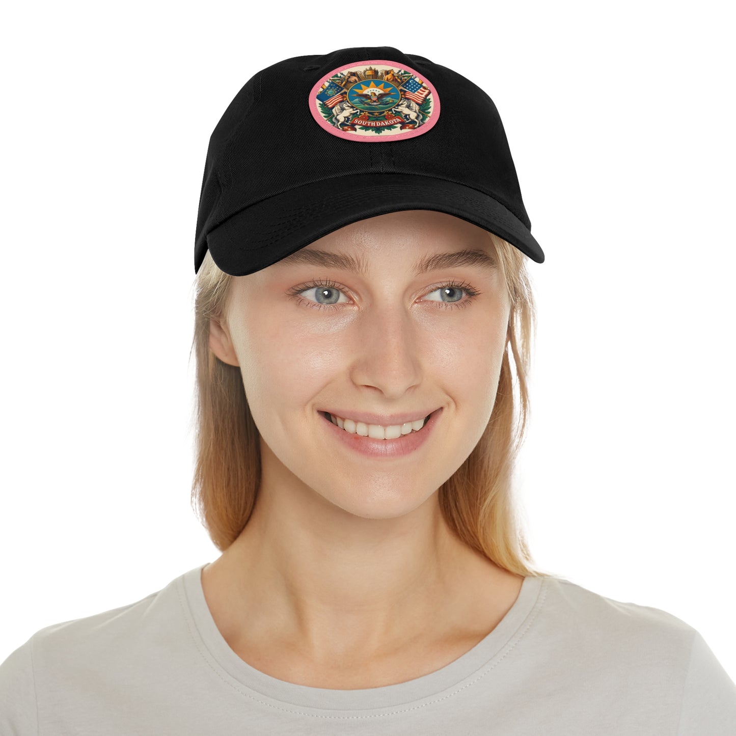 South Dakota Vintage Christian Crusader Campaign Hat - Chino Twill Leather Logo - 100% Charity - The God Vote Collection by Chris Rabalais