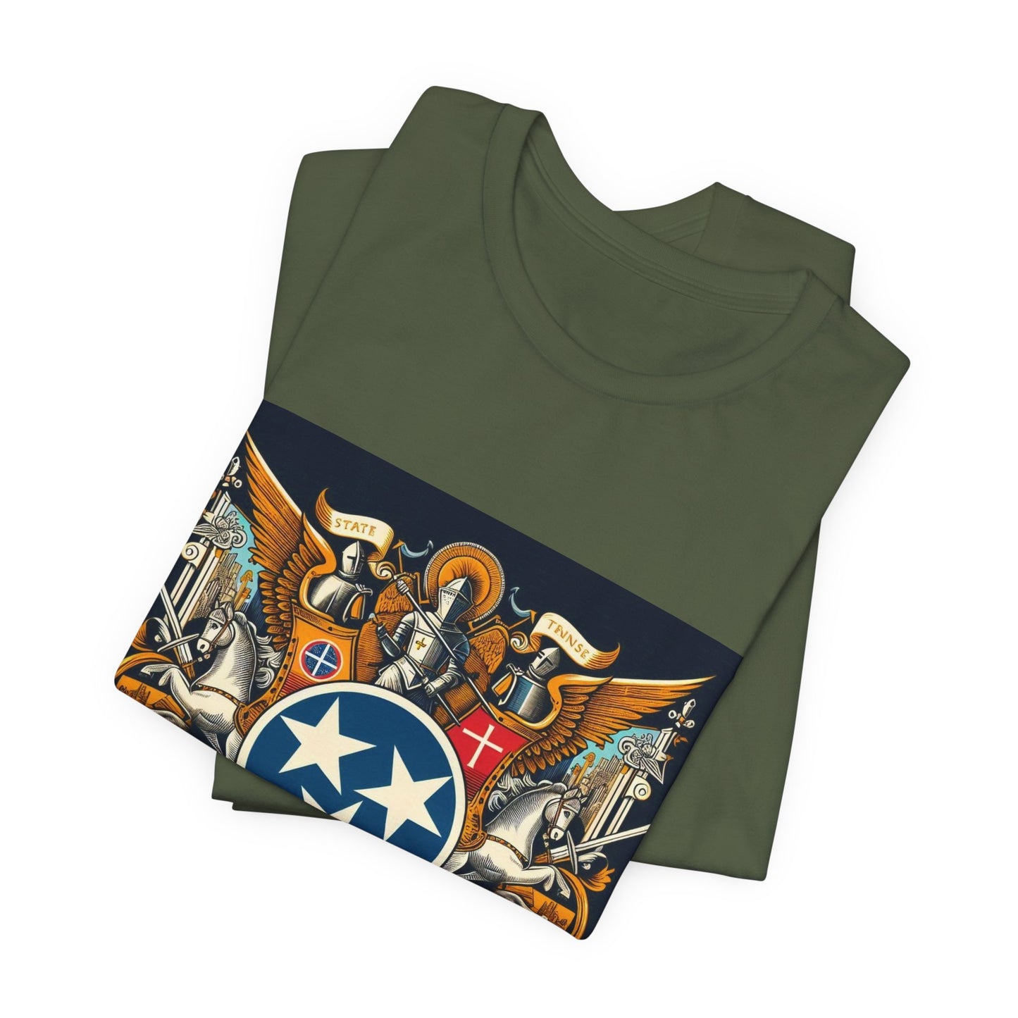 Tennessee Vintage Christian Crusader - Unisex Jersey Tee - USA - 100% Charity Benefit - The God Vote Collection by Chris Rabalais