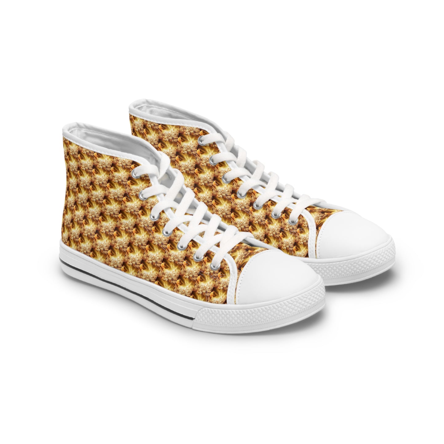 AImagination Collection Women's High Top Sneakers - "The Golden Kingdom" - The God Ball Originals by Chris Rabalais (2024)
